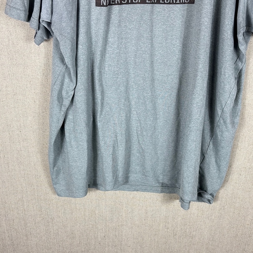 The North Face Gray Blue Short Sleeve Tee Casual Crew Neck XXL - Picture 7 of 10